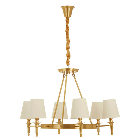 Theon Copper Finish 6 Arm Chandelier House of Beardall