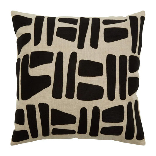 Sowa Natural And Black Square Cushion House of Beardall