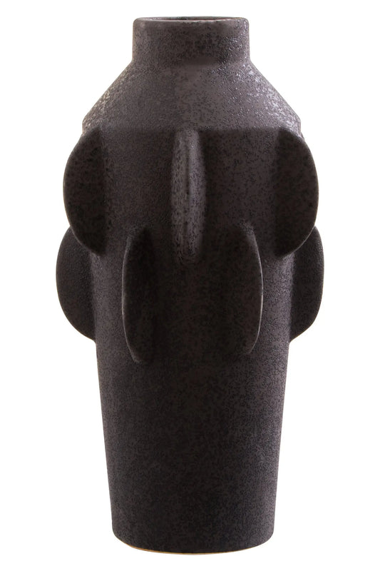 Lia Large Black Textured Vase House of Beardall