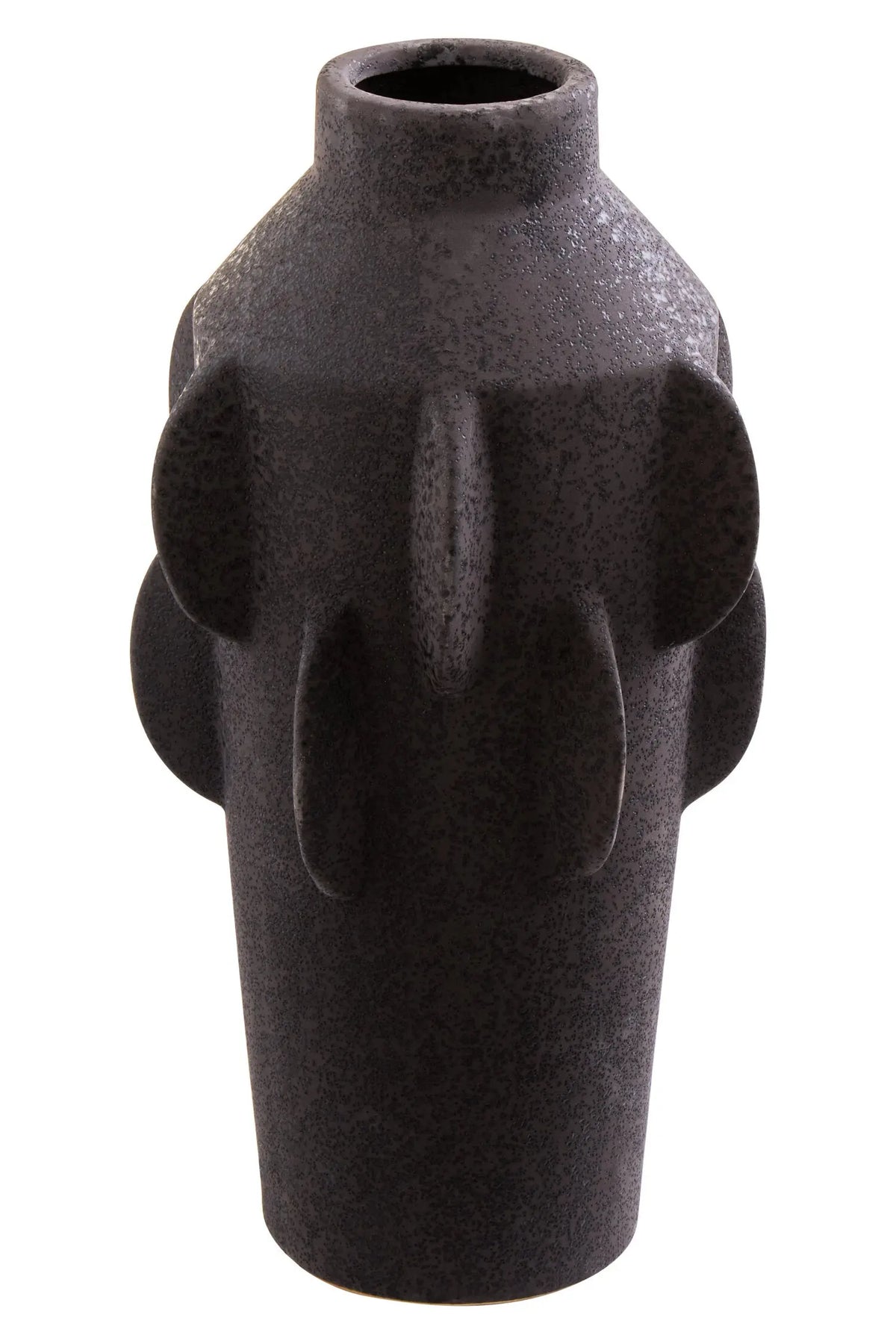 Lia Large Black Textured Vase House of Beardall