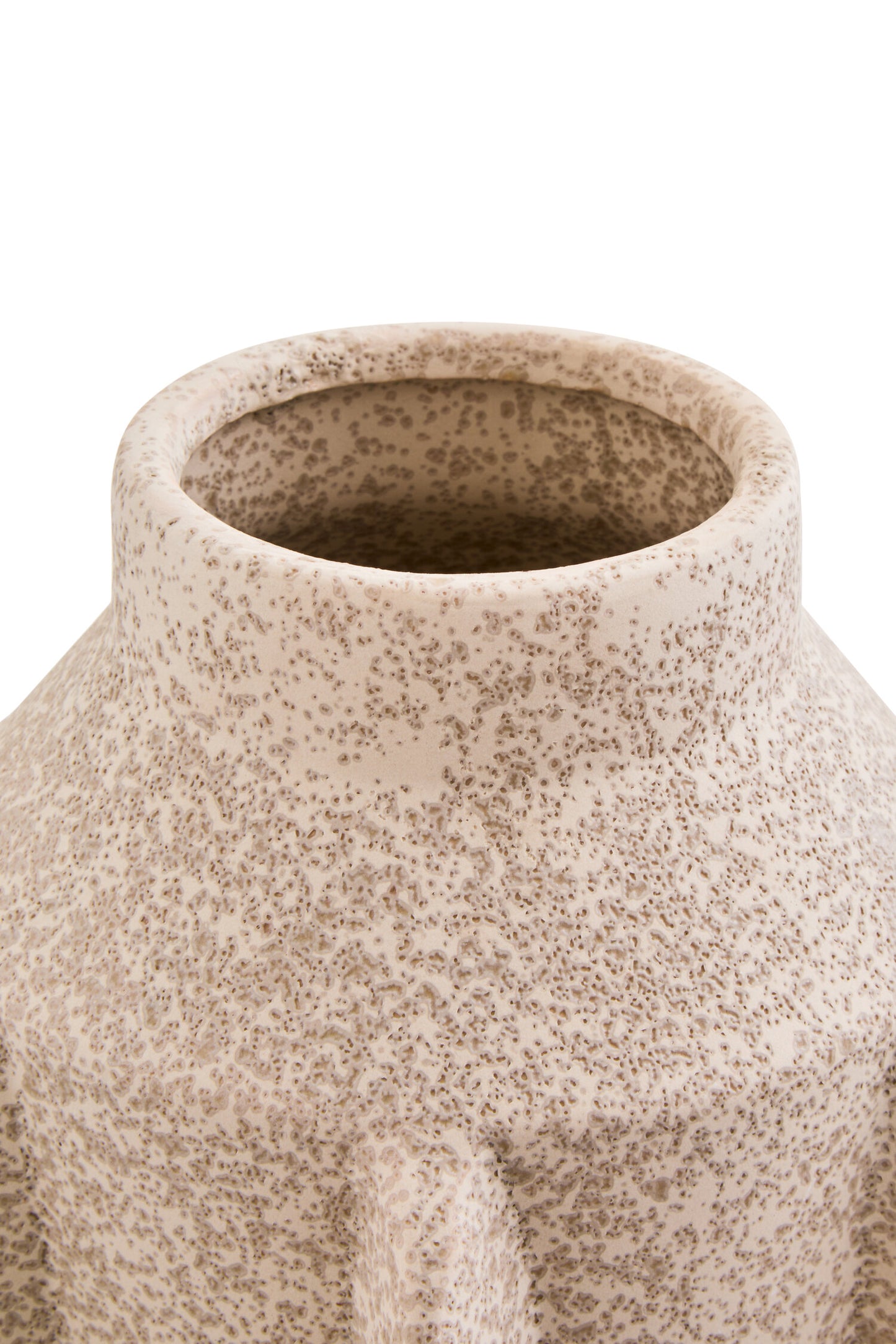 Elow Large Cream Textured Vase