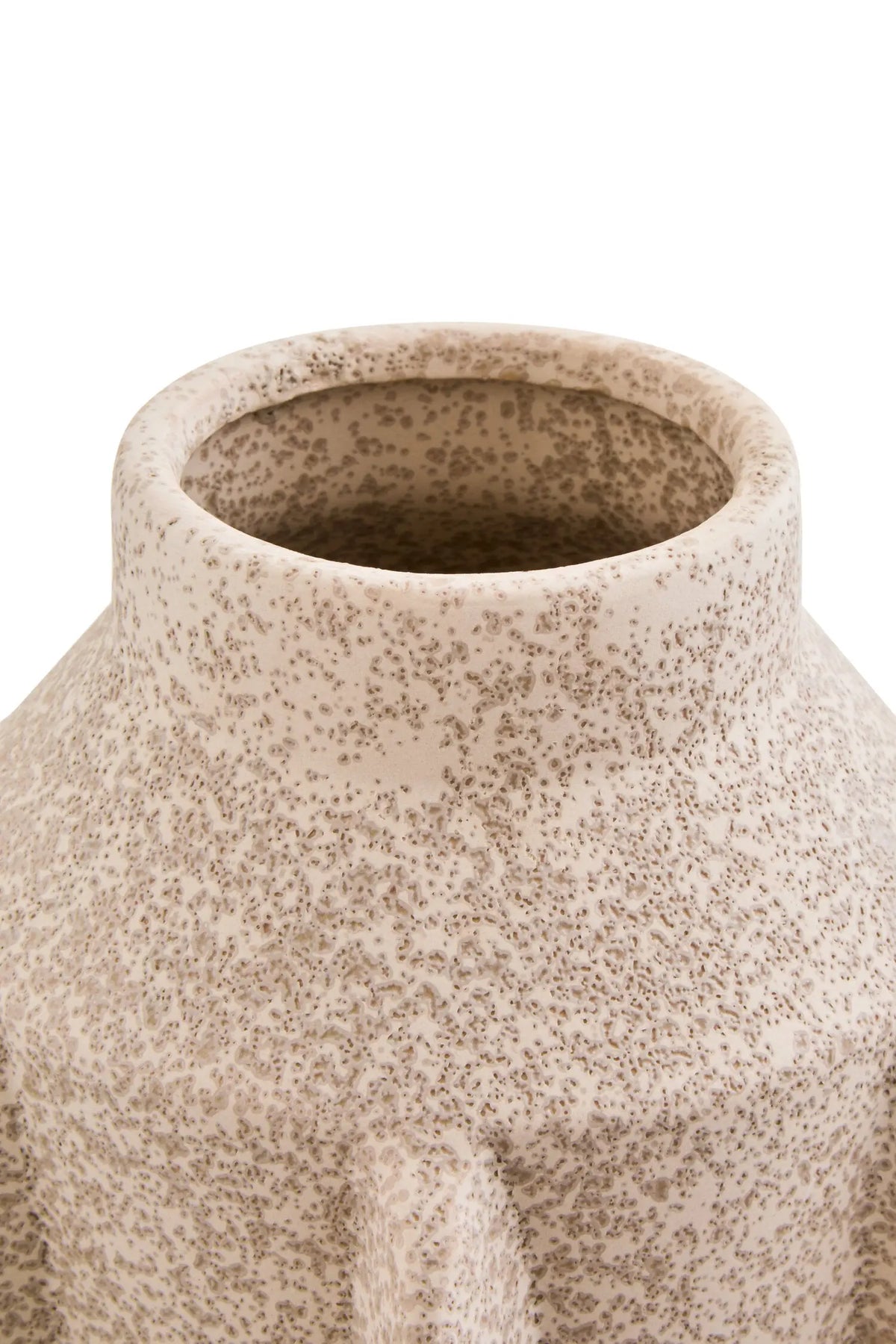 Lia Small Cream Textured Vase House of Beardall