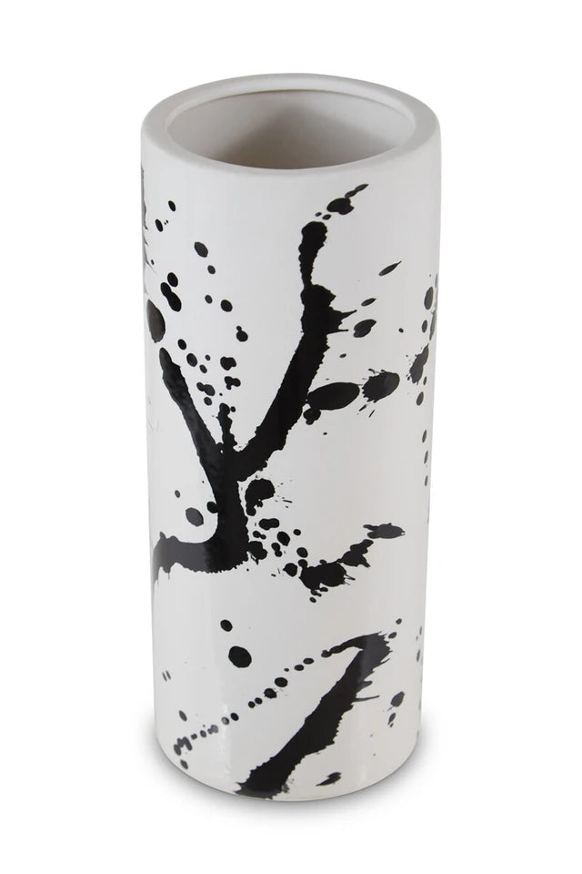Sorrell Small Black And White Ceramic Vase