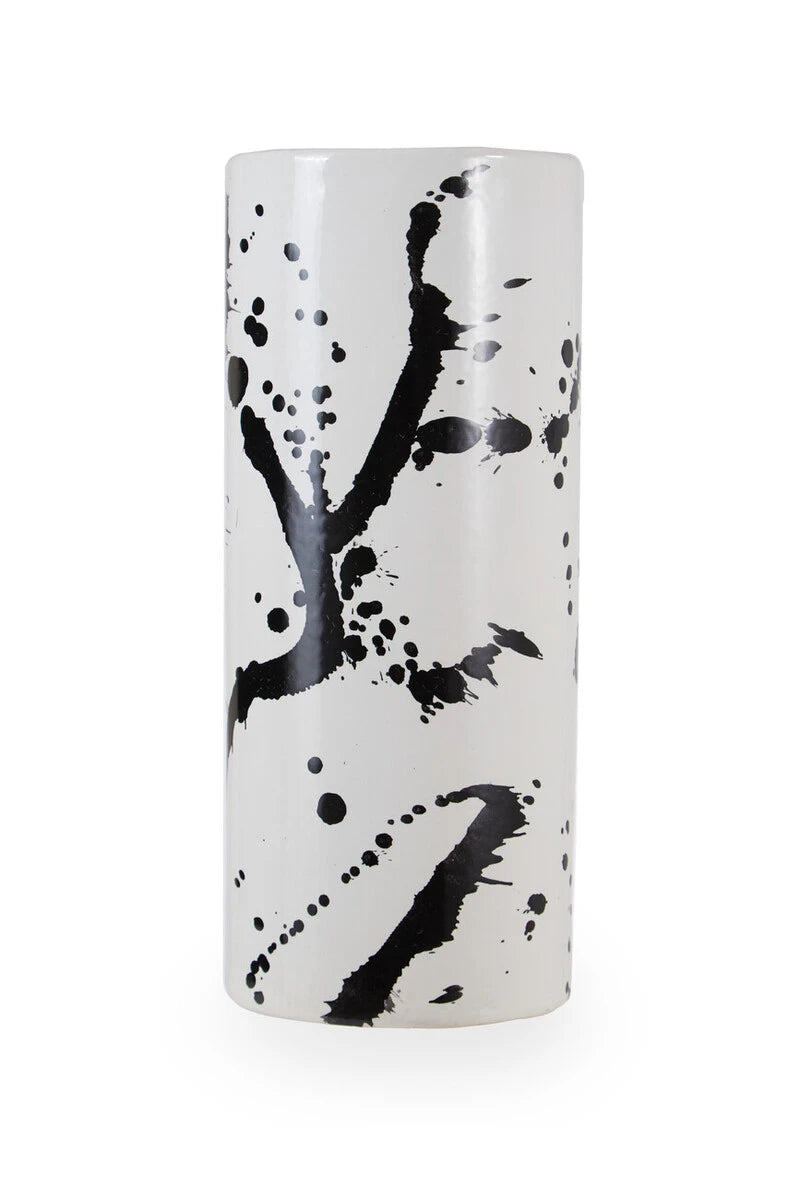 Sorrell Small Black And White Ceramic Vase