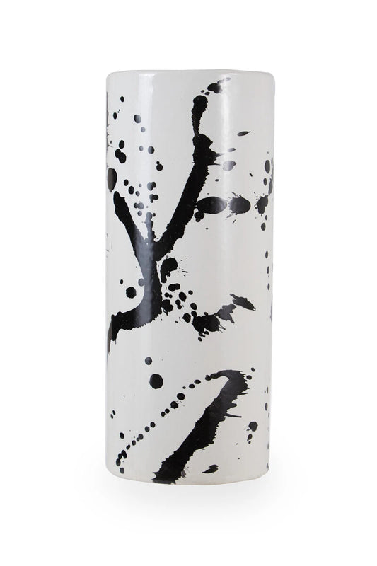 Sorrell Small Black And White Ceramic Vase