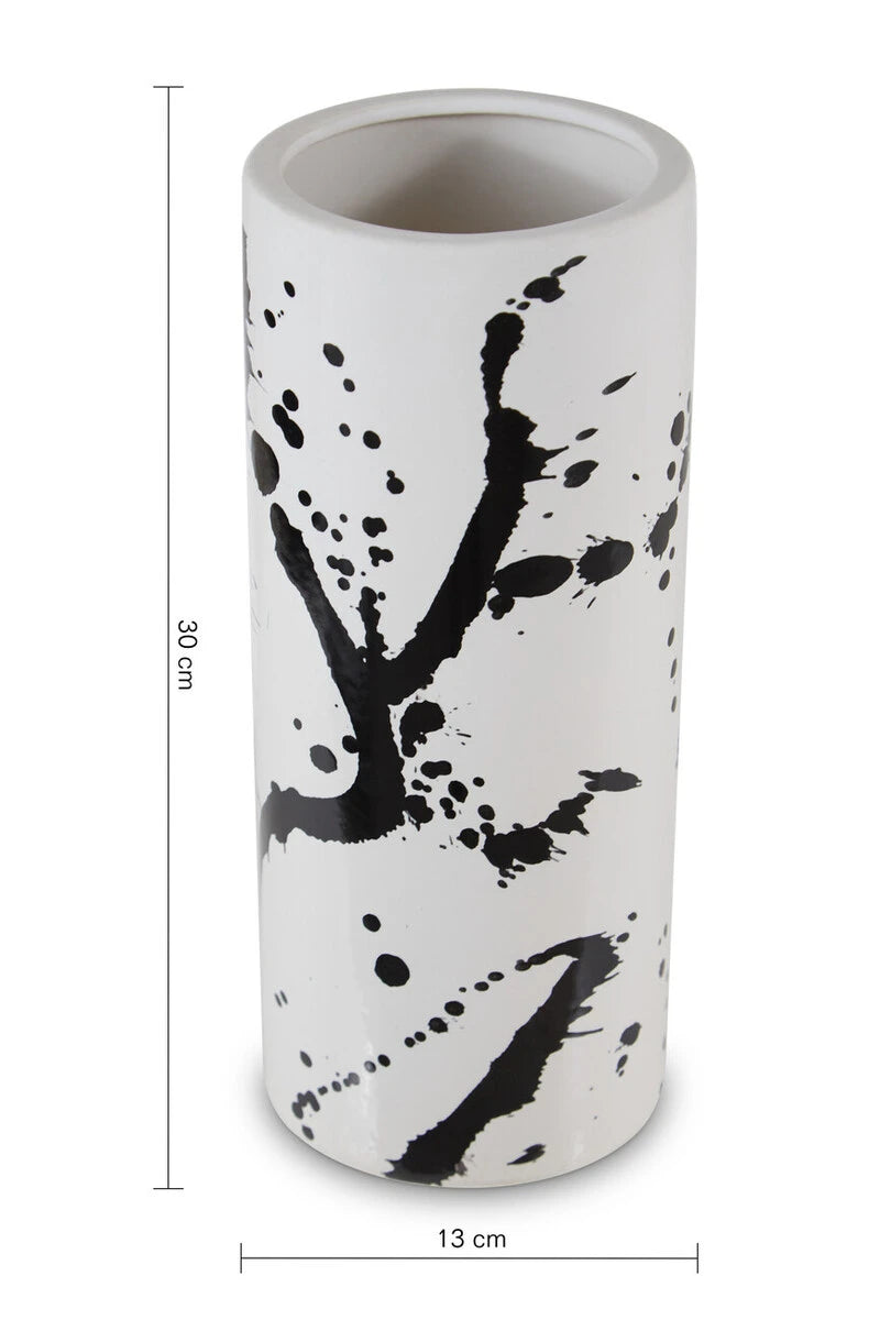 Sorrell Small Black And White Ceramic Vase