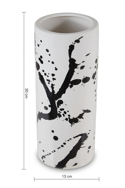 Sorrell Small Black And White Ceramic Vase