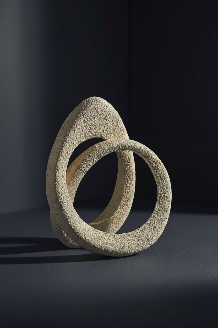 Hugo Cream Textured Loop Sculpture