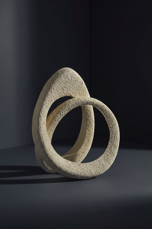 Hugo Cream Textured Loop Sculpture