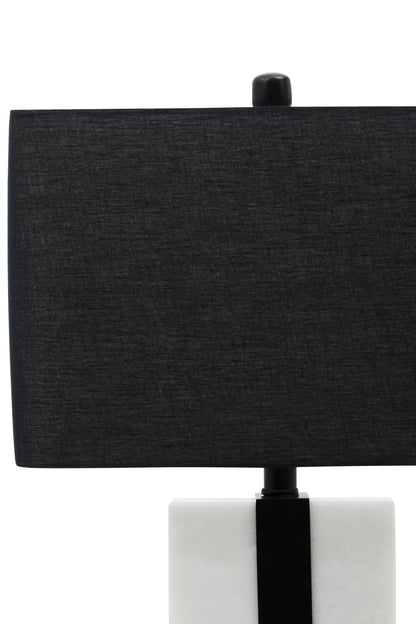 Elvie Black and White Marble Table Lamp