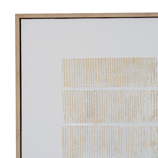 Sola Textured Line Framed Canvas