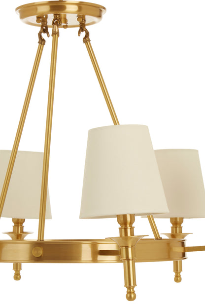 Theon Copper Finish 6 Arm Chandelier