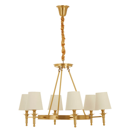 Theon Copper Finish 6 Arm Chandelier