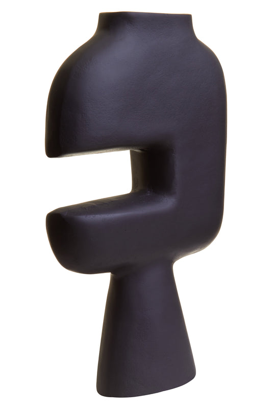 Neru Abstract Large Black Vase