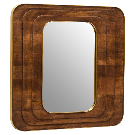 Mango Wood Carved Wall Mirror