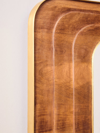 Sangar Mango Wood Carved Wall Mirror