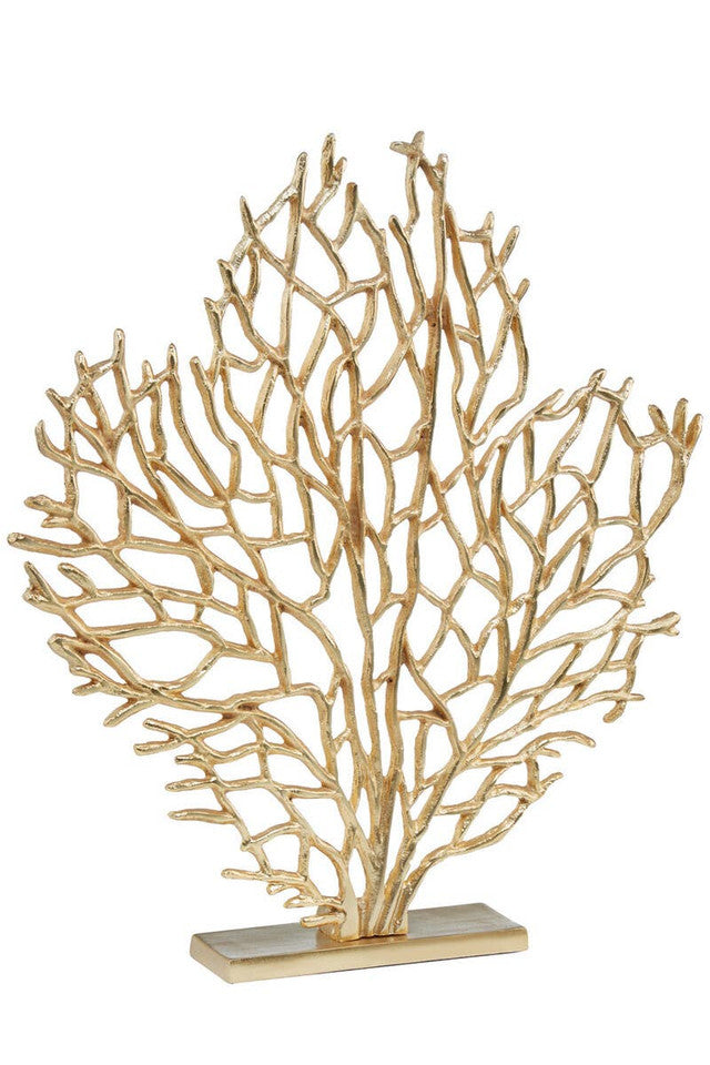Large Gold Finish Coral Sculpture