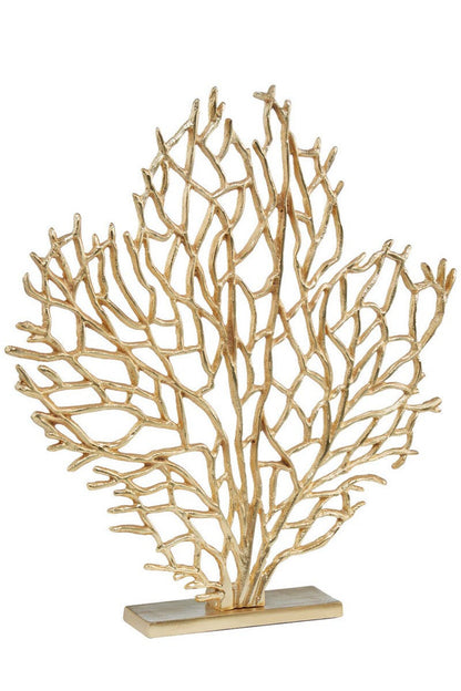 Large Gold Finish Coral Sculpture