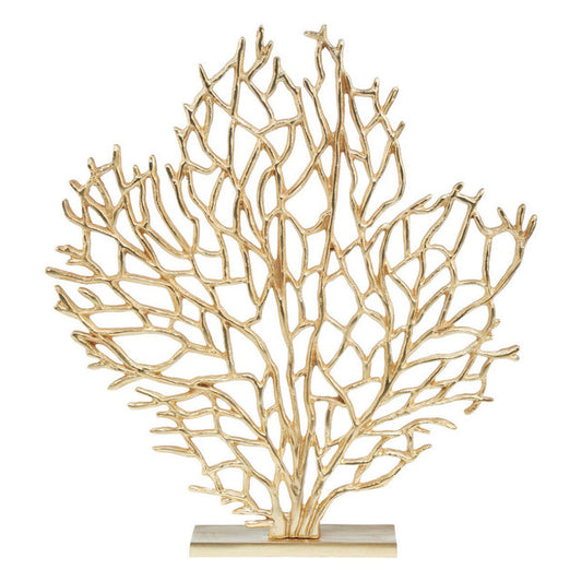 Large Gold Finish Coral Sculpture