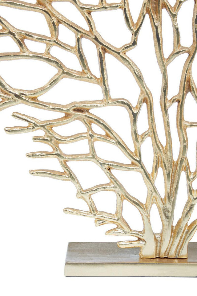 Large Gold Finish Coral Sculpture