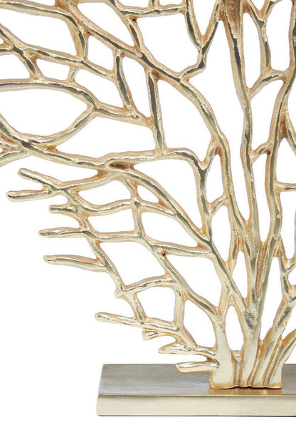 Large Gold Finish Coral Sculpture