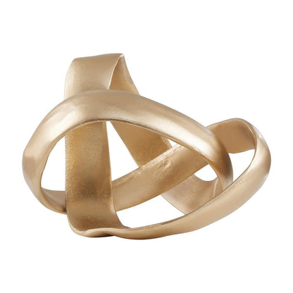 Gold Finish Knot Sculpture