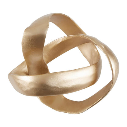 Gold Finish Knot Sculpture