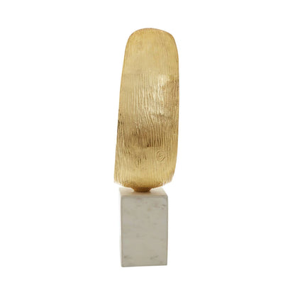 Gold Finish Curl Sculpture