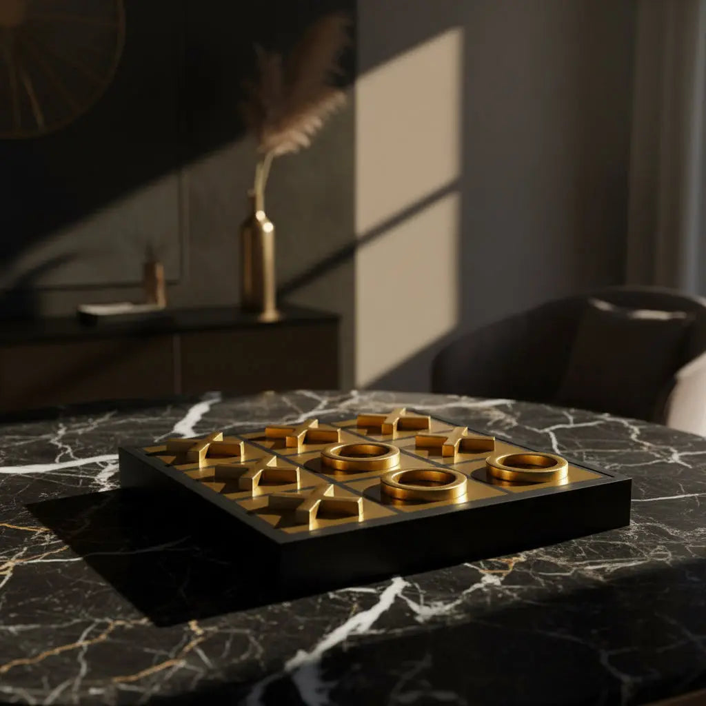 Knightsbridge Heirloom Black And Gold Noughts and Crosses House of Beardall