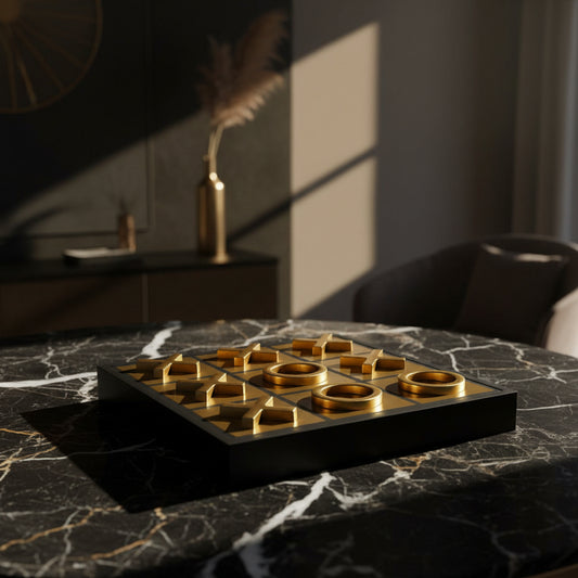 Knightsbridge Heirloom Black And Gold Noughts and Crosses