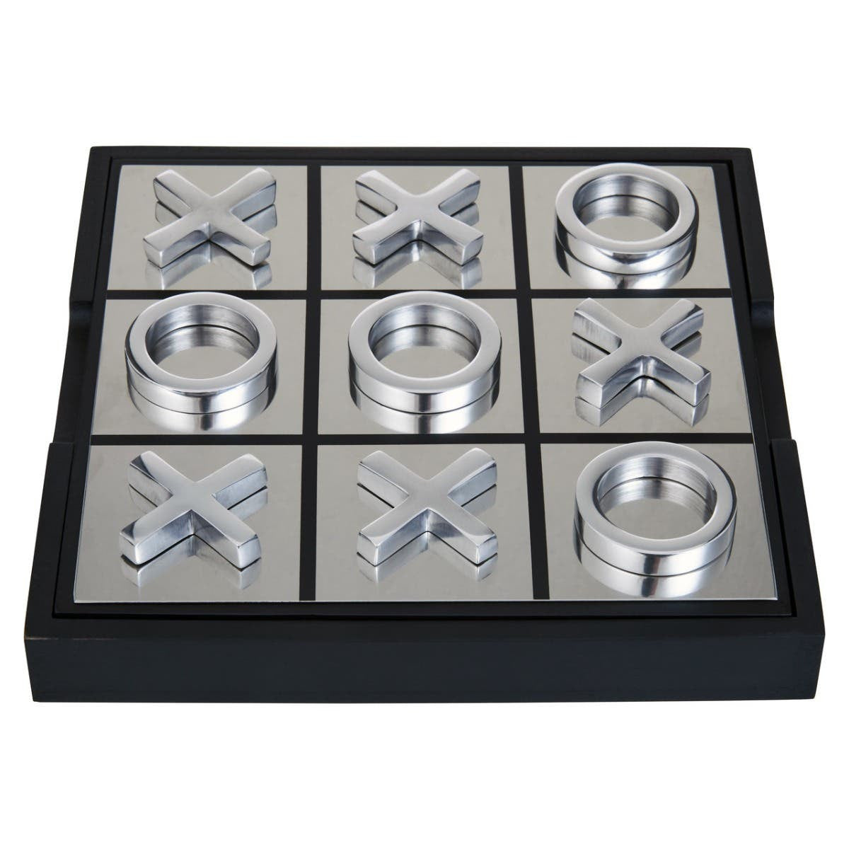 Knightsbridge Heirloom Black and Silver Noughts And Crosses
