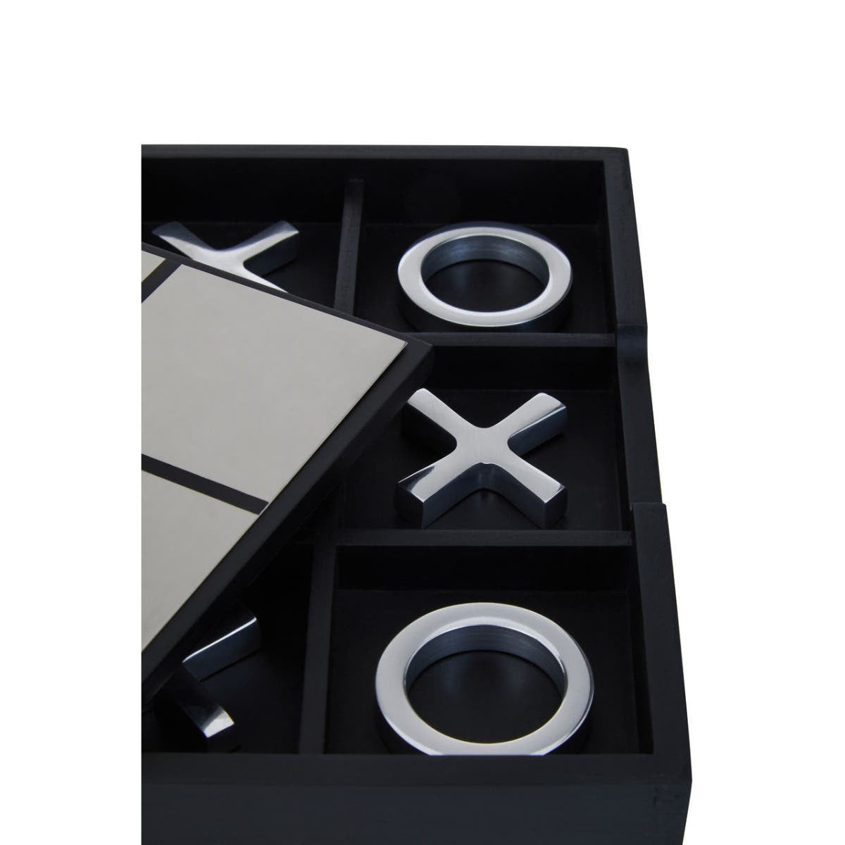 Knightsbridge Heirloom Black and Silver Noughts And Crosses