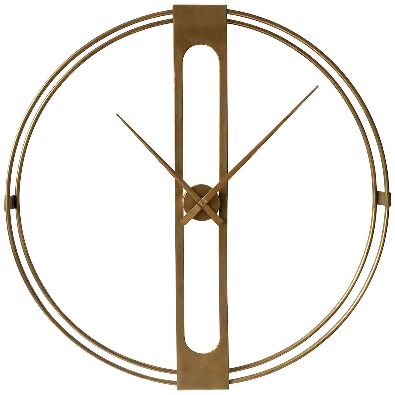 Gold Finish Dual Ring Wall Clock