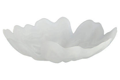 Fluted White Glass Plate