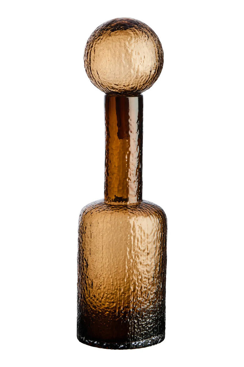 Aven Small Textured Brown Glass Bottle