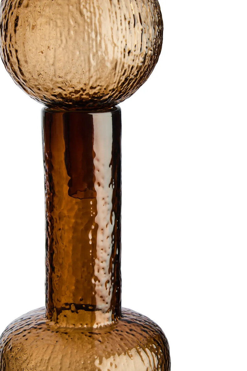 Aven Large Textured Brown Glass Bottle