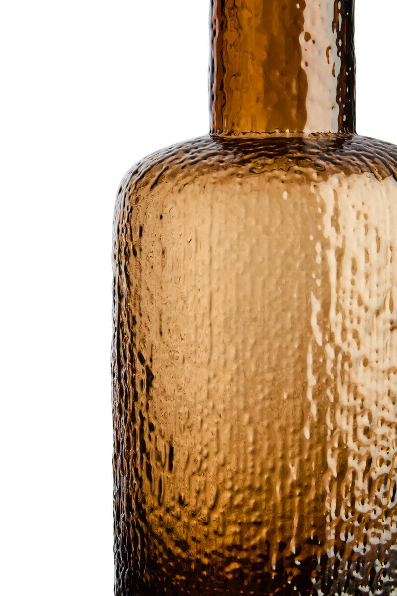 Aven Small Textured Brown Glass Bottle