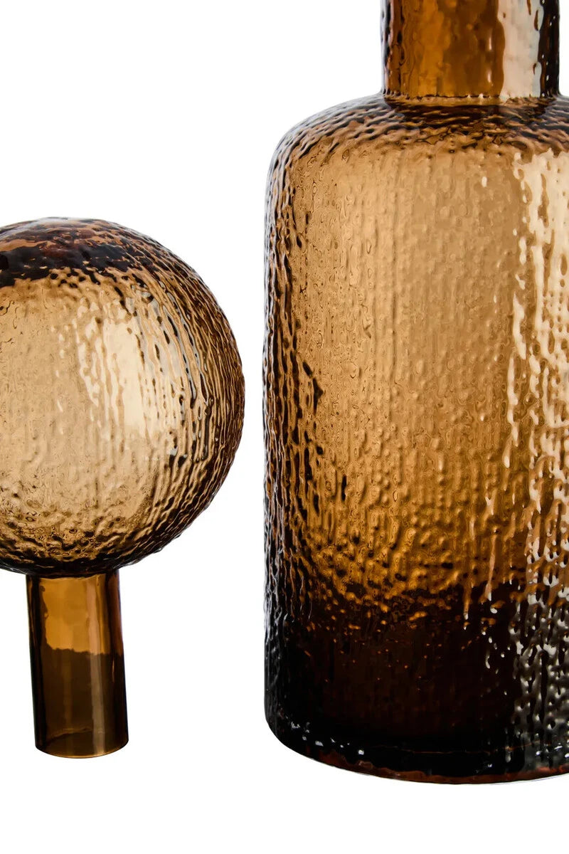 Aven Small Textured Brown Glass Bottle