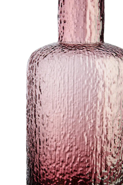 Aven Small Textured Pink Glass Bottle
