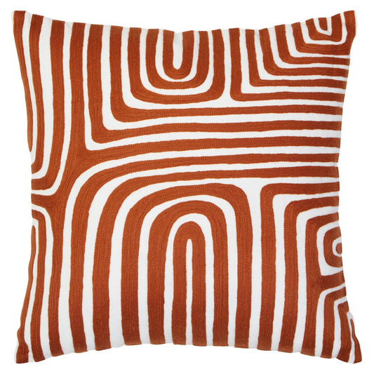 Orien Rust and Ivory Cushion