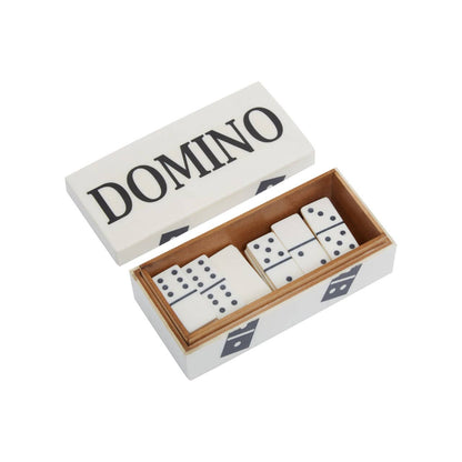 Knightsbridge Heirloom White and Black Domino Box
