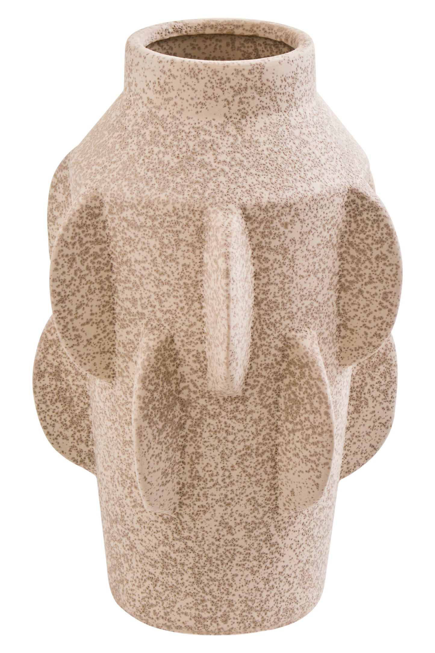 Elow Large Cream Textured Vase