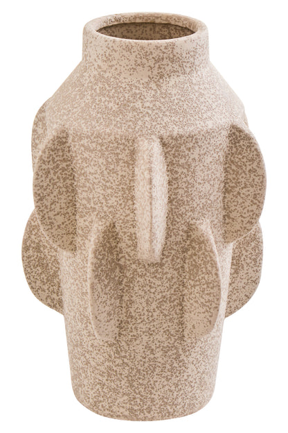 Elow Large Cream Textured Vase
