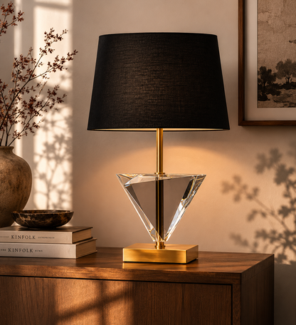 Mayfair Smoked Crystal Table Lamp