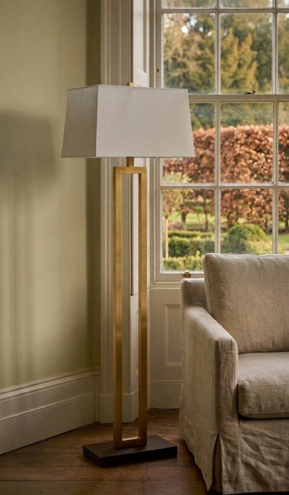 Aureline White Fabric Floor Lamp