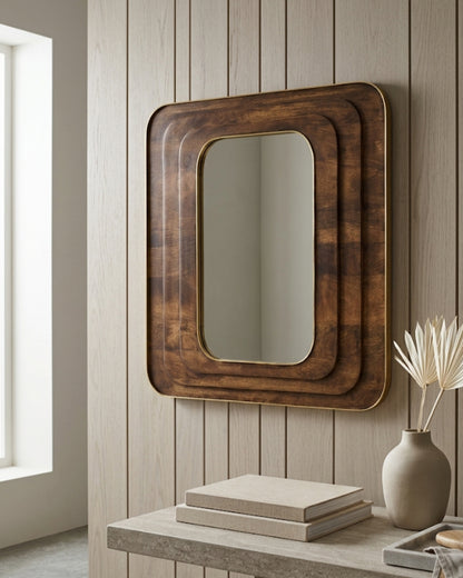 Sangar Mango Wood Carved Wall Mirror