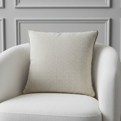 Textured gray pillow on a white background